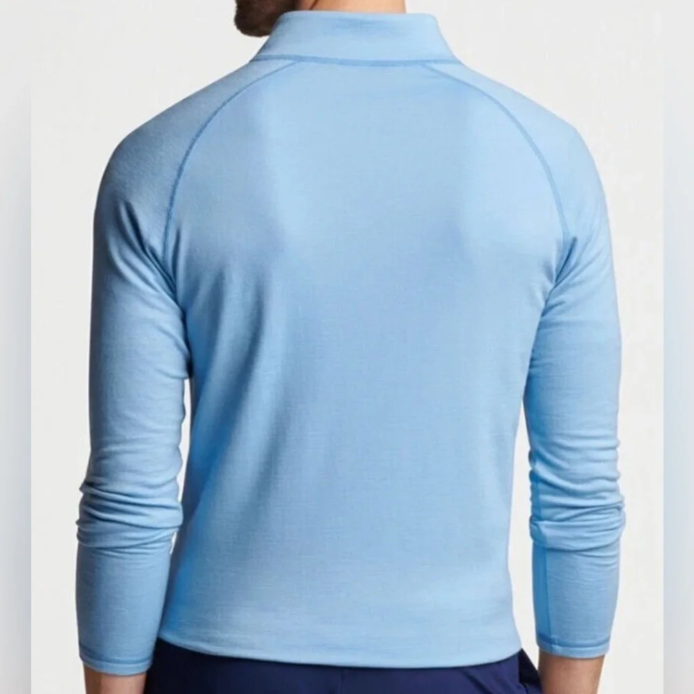 Peter Millar Channel Blue Excursionist Flex Performance Quarter-Zip Light - Picture 5 of 5